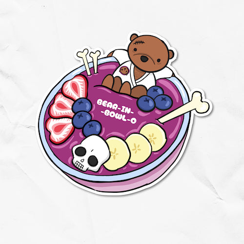 Bear in a Bowlo - Vinyl Decal