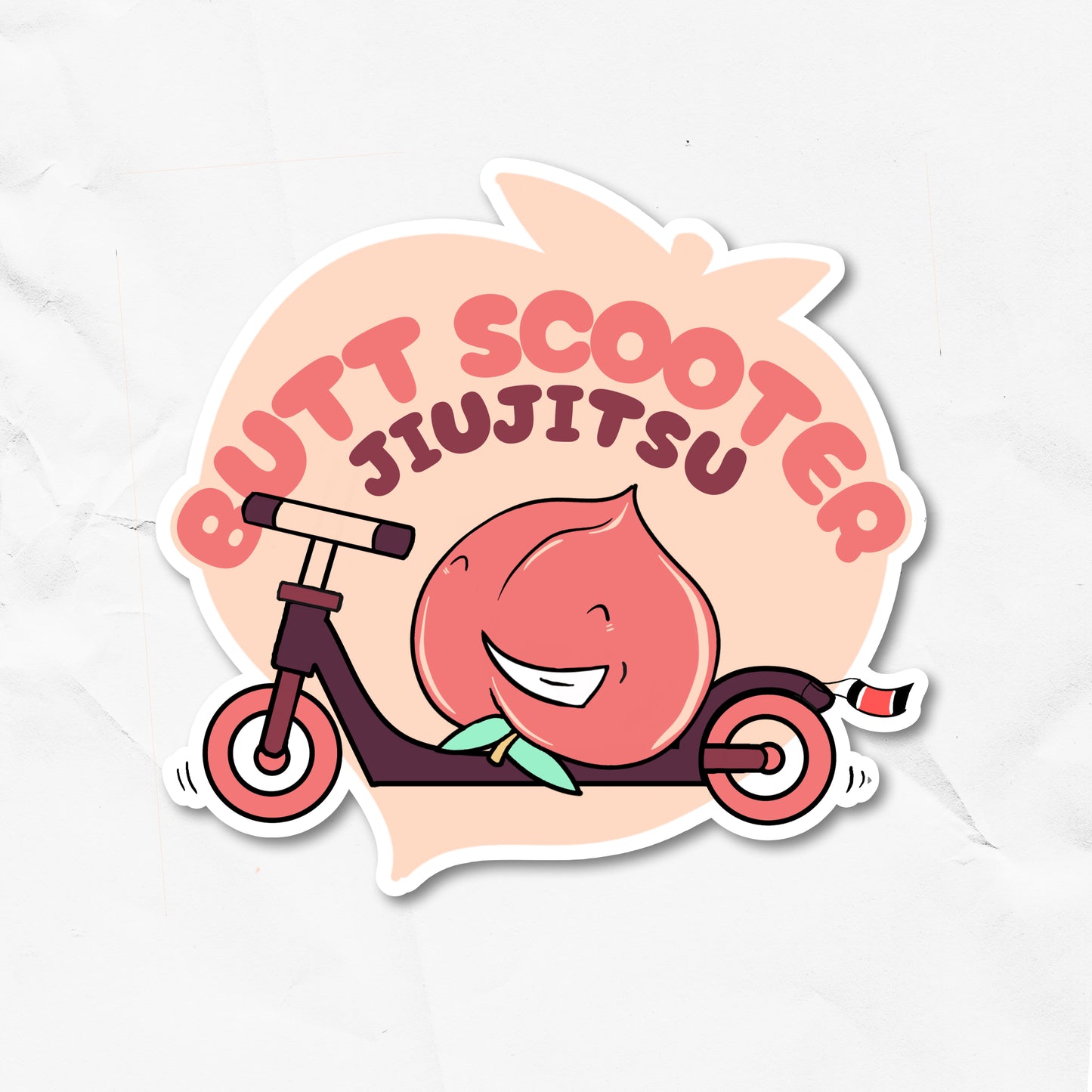 Peach Butt Scooter - Vinyl Decal