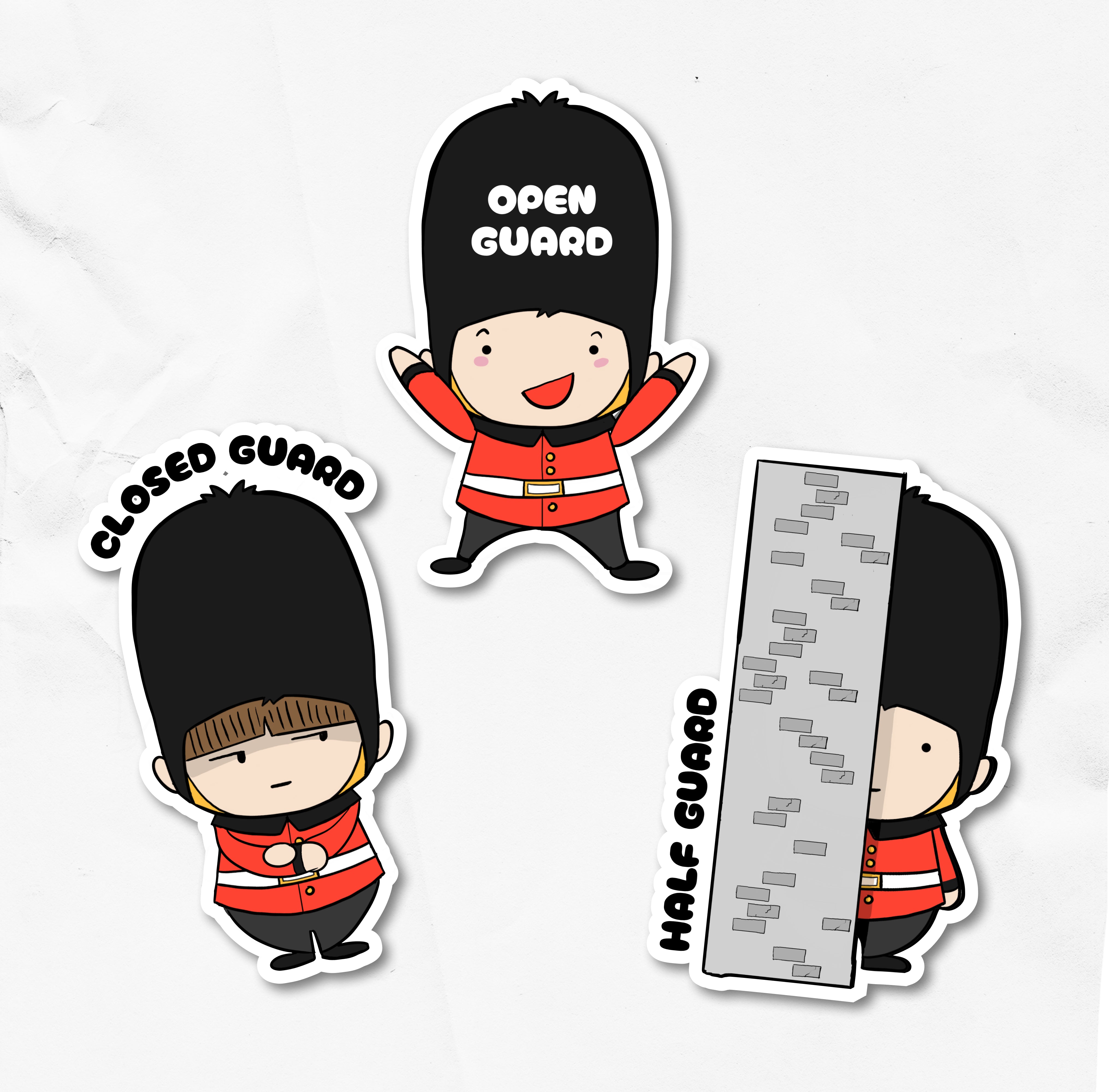 BJJ Guards Sticker Bundle – Butt Scooter Jiu Jitsu
