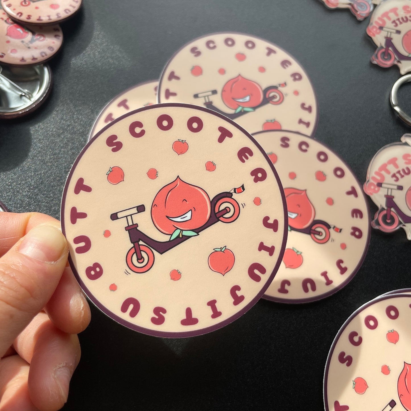 Round Butt Scooter - Vinyl Decal