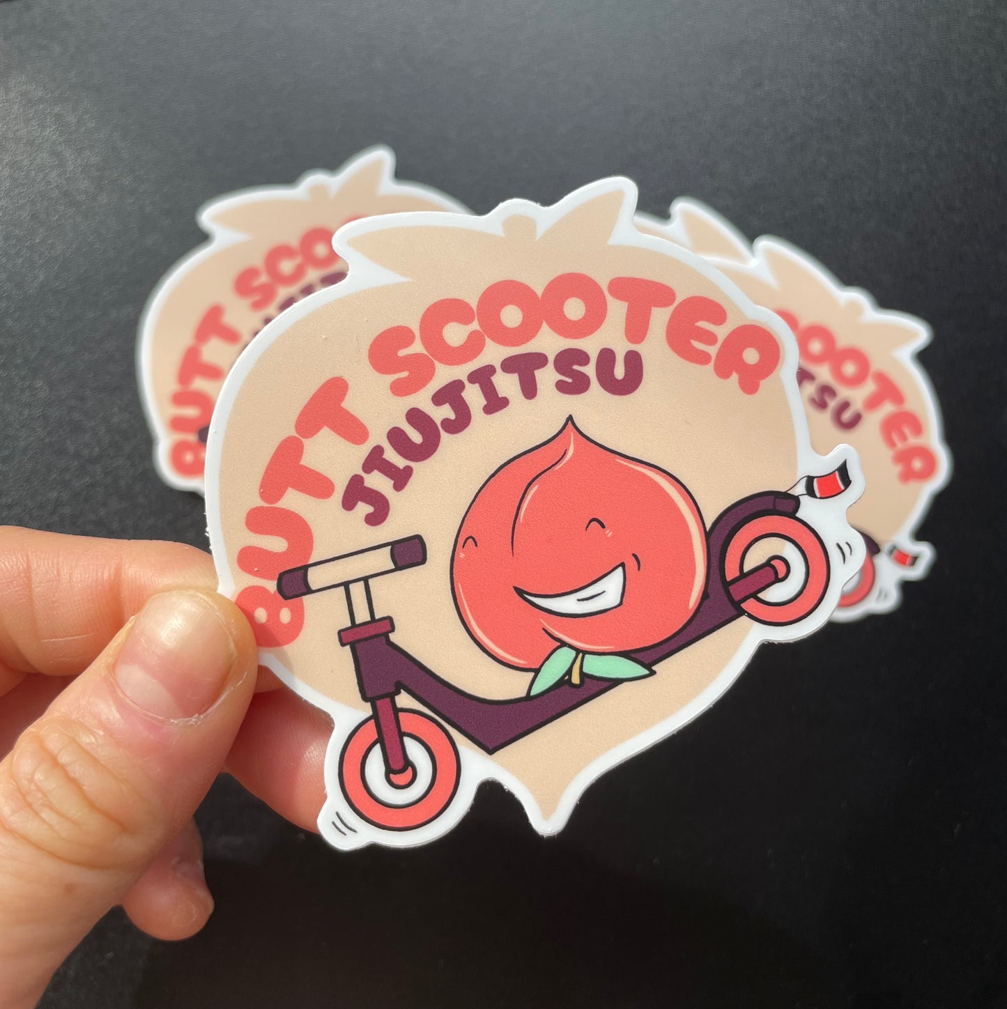 Peach Butt Scooter  - Vinyl Decal