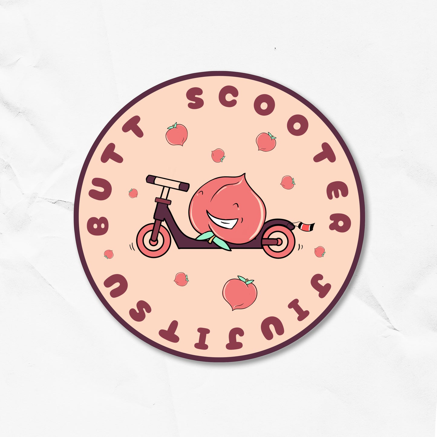 Round Butt Scooter - Vinyl Decal